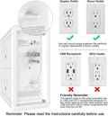 5 Outlet Extender Multi Plug Wall Outlets with 4 USB Charging Ports (1 USB C Outlet), 3 Sided 1680J Surge Protector Power Strip USB Wall Charger for Home, Office, Travel, ETL Listed, White