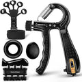 5-Piece Grip Strength Trainer Kit - Hand Gripper, Finger Exerciser, Stress Ball, Forearm Workout