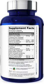 1MD Nutrition LiverMD - Liver Support Supplement | Siliphos Milk Thistle Extract & NAC - Supports Healthy Energy, Immunity & Overall Health - Liver Cleanse & Support | 60 Capsules