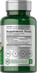 Horbäach Odorless Garlic Softgel Supplement | 200 Pills | Ultra Potent Concentrated Herbal Extract | Non-GMO & Gluten Free