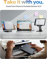 LISEN for iPad Stand Tablet Holder for Desk- Foldable Office Gifts for Men Women Desk Accessories, Home Gadgets Essentials Portable Monitor Stand for iPad a16 Accessories Bed Kindle Fire 4-15.9"
