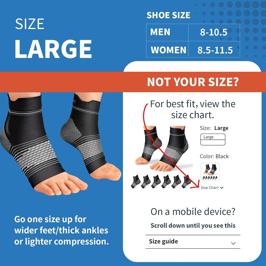 Plantar Fasciitis Socks for Men and Women with Arch Support and Compression