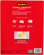 Scotch Thermal Laminating Pouches, for Use with Thermal Laminators, 8.9 x 11.4 Inches, Letter Size Sheets, 100-Pack