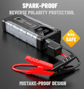 Sharmeal Car Jump Starter 3000A, Jump Starter Battery Pack for 9.0L Gas and 7.0L Diesel, 12V Portable Jump Box with LED Light