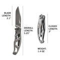 Gerber Gear Paraframe Mini Pocket Knife, 2.2" Fine Edge Small EDC Folding Knife with Safety Lock for Everyday Carry, Gifts for Men, Stainless Steel
