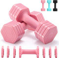 EQUIPRO Adjustable Dumbbell Set, 4-in-1 Free Weights for Women, 2-5 lbs