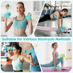 EQUIPRO Adjustable Dumbbell Set, 4-in-1 Free Weights for Women, 2-5 lbs