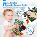 hahaland Baby Books 0-6 Months,Infant Tummy Time Toy Sensory Toys 6 to 12 Months Touch Feel Book Travel Toy Gifts for Boy Girl 0-3 Month Baby Shower Birthday Gifts Stocking Stuffers (Single)