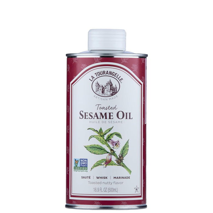 La Tourangelle, Toasted Sesame Oil, Great for Cooking, Add to Noodles, Stir-Fry, Vegetables, Vinaigrettes, and Marinades, 16.9 Fl Oz