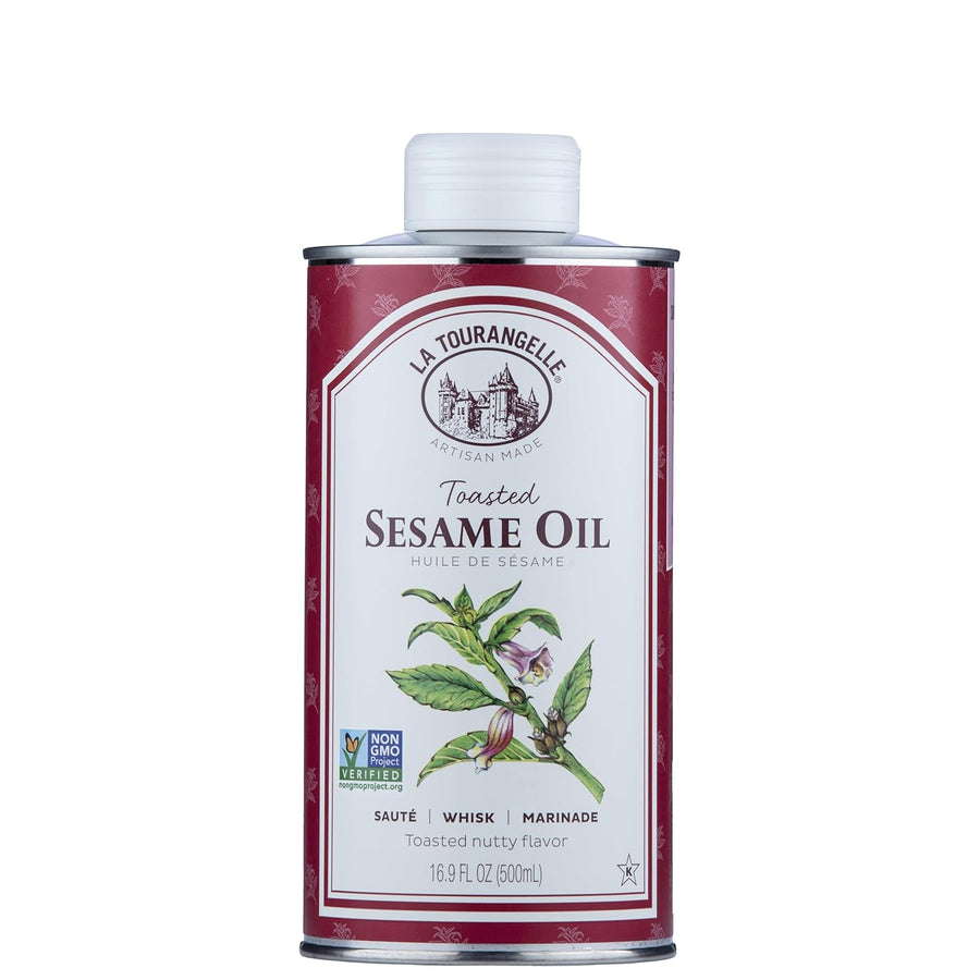 La Tourangelle, Toasted Sesame Oil, Great for Cooking, Add to Noodles, Stir-Fry, Vegetables, Vinaigrettes, and Marinades, 16.9 Fl Oz