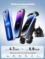 Lamicall Bike Phone Holder, Motorcycle Mount - Motorcycle Phone Holder, Handlebar Cell Phone Clamp, Scooter Phone Clip for iPhone Air 17 Pro Max, 16 15 Pro Max Plus, S20, More 4.7 to 6.8" Smartphones