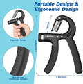 AIXPI Grip Strength Trainer - Adjustable 11-132 lbs Resistance, Forearm Exerciser for Muscle Building & Injury Recovery