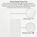 Mixed Media Sketchbook 9" x 12" - Multimedia Sketchbook Hardcover, Spiral Bound, 60 Sheets 98lb/160gsm Mixed Media Paper, Watercolor Sketch Books for Artist Supplies, Painting, Drawing & Art Supplies.