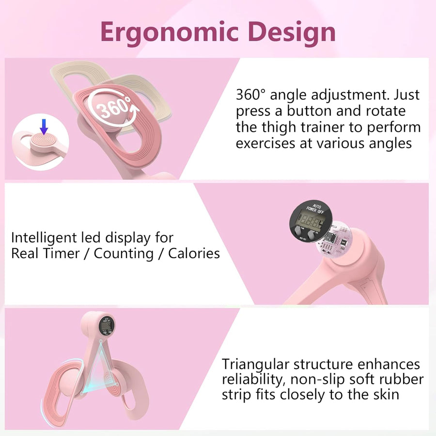 360° Adjustable Pelvic Floor Muscle Trainer with LED Display for Women
