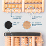 TheraFlow Wooden Foot Roller for Plantar Fasciitis Relief and Neuropathy Pain