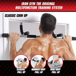 Iron Gym Pull-Up Bar - Adjustable Doorframe Chin-Up Bar for Total Upper Body Workout