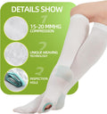 Ted Hose Compression Stockings, 2 Pairs, 15-20 mmHg, Anti Embolism, Knee High Support