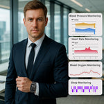 Blood Pressure Monitor Watch with FDA 510(k) Clearance and Heart Rate Monitoring in Gunmetal