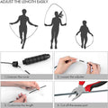 Tangle-Free Adjustable Steel Jump Rope with Ball Bearings
