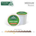 Green Mountain Coffee Roasters Half Caff Keurig Single-Serve K-Cup pods, Medium Roast Coffee, 72 Count