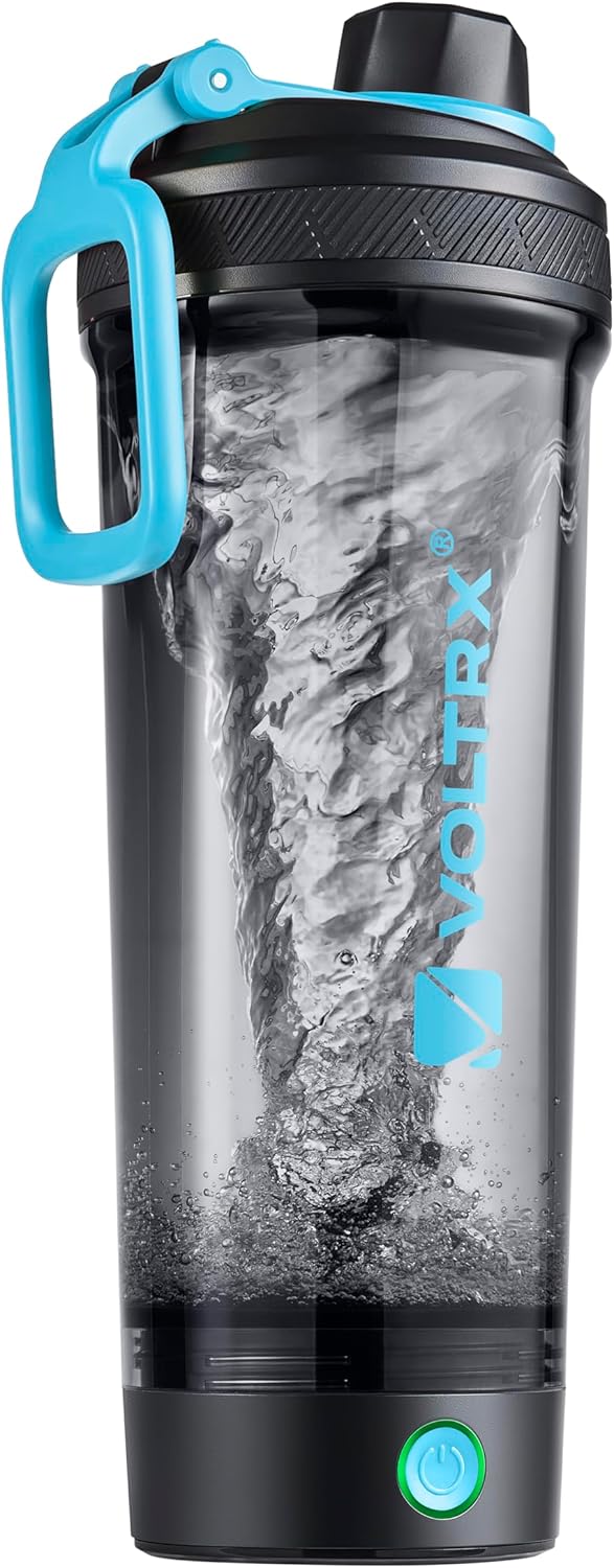 VOLTRX USB-C Rechargeable Electric Protein Shake Mixer Bottle, 24oz, BPA-Free