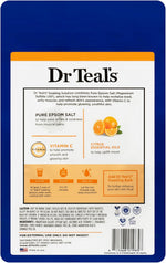 Dr Teal's Pure Epsom Magnesium Salt Soak, Glow & Radiance with Vitamin C & Citrus Essential Oils, 3 lbs