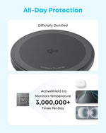 Anker Zolo Magnetic Wireless Charger, 2-Pack Qi2 Certified 15W MagSafe-Compatible Wireless Charging Pad, for iPhone 17/16/15/14/13 Series, AirPods, and More (Not for Pixel, Adapter Not Included)