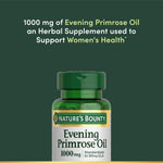 Nature's Bounty Primrose Oil 1000mg, Promotes Women's Health, Herbal Supplement, Gluten Free, 60 Rapid release Softgels