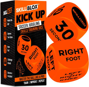 Soccer Kick Up Training Dice (2 pcs) - Soccer Gifts for Boys 8-12 Juggling Skills Game - Training Equipment Accessories (Kick UP DICE)