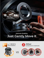 LISEN Vacuum Magnetic Phone Holder for Car, Magsafe Car Mount 360 Adjustable Vacuum Suction Cup, Phone Mount for Car Accessories/Windshield/Mirror/Kitchen/Gym for iPhone 17 Pro Max 16 15 14 13