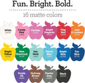 Apple Barrel, Vibrant Spectrum Collection Acrylic Craft Paint, PROMOABIII, 2 fl oz each, 16 assorted matte colors, 16 count