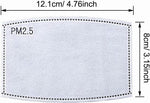 100 Pcs Activated Carbon PM2.5 Mask Filter Paper 5 Layers Replacement PM 2.5 Face Filter Insert