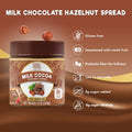 ChocZero Milk Chocolate Hazelnut Spread - No Added Sugar, Keto Friendly Low-Carb Chocolate Hazelnut Dessert & Bread Topping, Gluten Free, High Fiber, 12 oz Jar