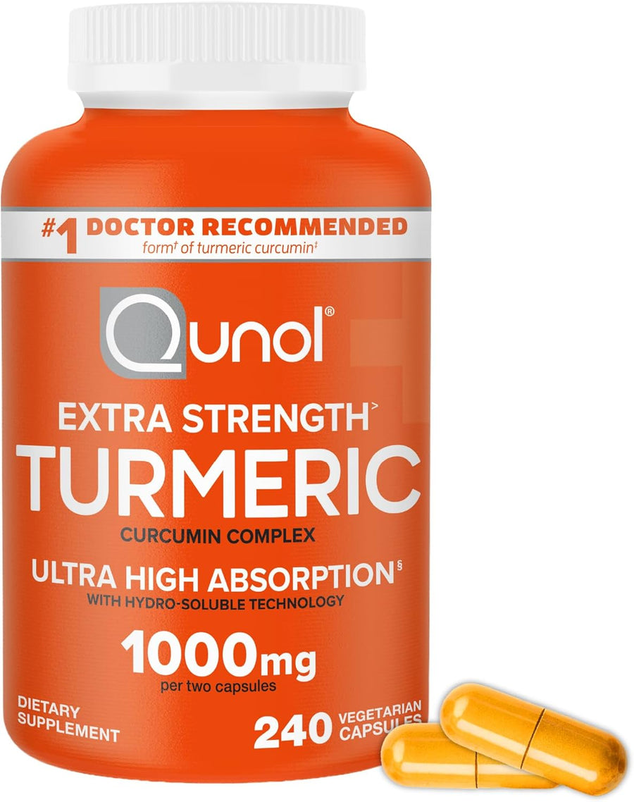 Qunol Turmeric Curcumin Supplement, 1000mg with Ultra High Absorption, for Joint Support, Extra Strength Capsules, 150 Count