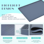 URMONA Waterproof Silicone Under Sink Mat 31'' x 22'' Shelf Liner for Kitchen and Bathroom, Cabinet and Counter Protector, Storage and Organizers, Litter Mat, Pet Cat Puppy Essentials(Dark Grey)
