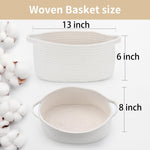 Cute Woven Storage Basket with Handle, Baskets for Gifts Empty, Gift Baskets for Birthday Baby Shower Burr, Decorative Organizer Box for Baby Toy Pet, 13" D x 8" W x 6" H