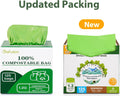 GreFusion Compostable Bags for Kitchen Compost Bin, 1.2 Gallon, 125 Count, Certified by BPI and ASTM, Leakproof and Odor Control