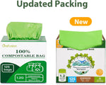 GreFusion Compostable Bags for Kitchen Compost Bin, 1.2 Gallon, 125 Count, Certified by BPI and ASTM, Leakproof and Odor Control