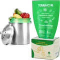 3 Gallon Compostable Trash Bags, 100 Bags Compost Bags for Countertop Bin, BPI Certified and Meet The ASTM D6400 Standard