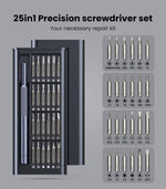 AXTH 25-in-1 Small Precision Screwdriver Set, Professional Magnetic Mini Repair Tool Kit for Phone, Computer, Watch, Laptop, Macbook, Ring Doorbell, Eyeglass, Electronic, [Bearing Steel] Screw Driver