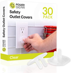 Power Gear Outlet Covers Baby Proofing Child Proof Plug Covers for Electrical Outlets Easy Install Outlet Plug Covers UL Listed Shock Prevention Clear 51175 30 Count