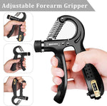 Grip Trainer Set: Forearm Strengtheners, Finger Trainers, Counting Grips, Balls (5-Pack)