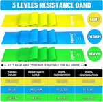 Resistance Bands for Strength Training, Yoga, Pilates, Recovery - 3 Levels