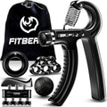 FitBeast Grip Strengthener Kit - 5 Adjustable Resistance Hand Grips for Forearm Workout