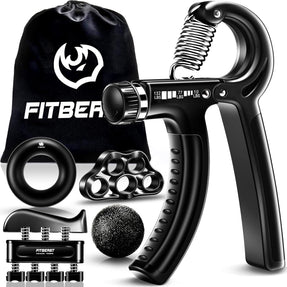 FitBeast Grip Strengthener Kit - 5 Adjustable Resistance Hand Grips for Forearm Workout