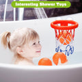 Bath Toys - Bathtub Basketball Hoop for Kids Toddlers - Bath Toys Shower Toys for Kids Ages 4-8,Suction Cup Basketball Hoop & 3 No Hole Balls Set for Boys Girls