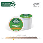 Green Mountain Coffee Roasters Decaf Breakfast Blend , Single-Serve Keurig K-Cup Pods, Light Roast Coffee, 32 Count