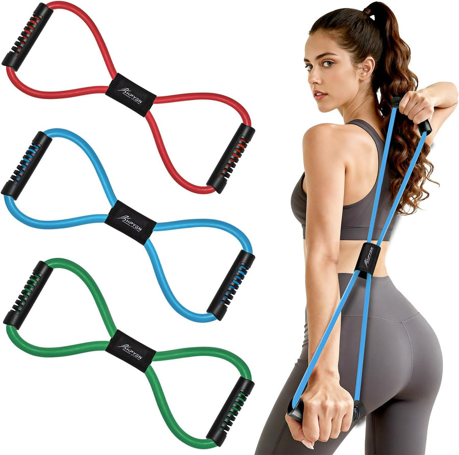 HPYGN Figure 8 Resistance Bands for Arms, Chest, Yoga Workouts