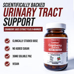 CranEaze®: Cranberry Juice Extract Plus D-Mannose – 36 mg PAC, 100% Soluble PAC - Supports Urinary Tract Health – Most Effective Cranberry Pills for Women, UTI Cranberry Supplement - 60 Capsules