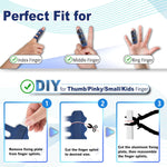 RonJea 4 Pcs Upgraded Trigger Finger Splint: Trigger Finger Brace Support with 3 Adjustable Fixing Belt, Finger Straightener for Middle/Ring/Index/Pinky/Thumb, Fits for Broken/Straightening/Arthritis